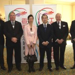 Picture shows Chinese Ambassador Zhang Junsai with the organizers of the business luncheon in Toronto.